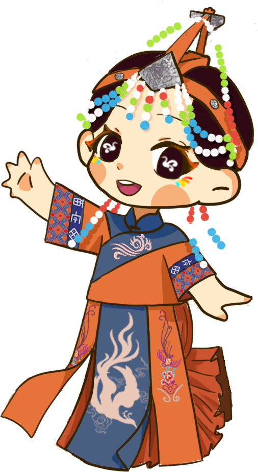 这是我画的畲族女性