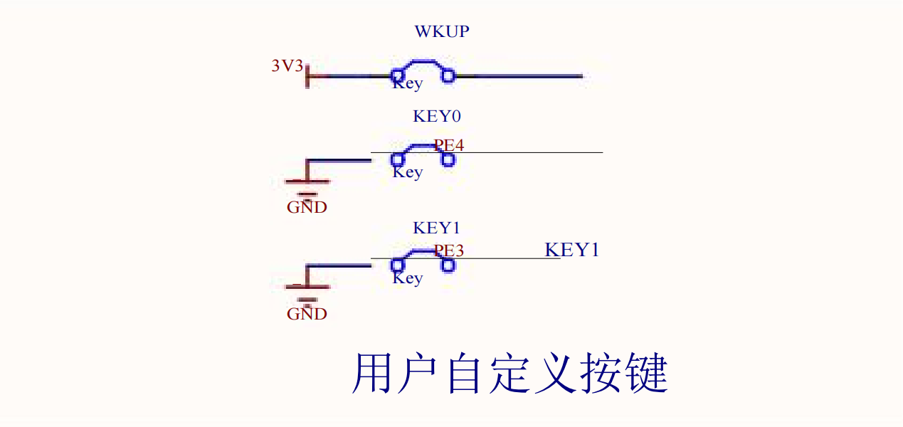 开发板按键原理图