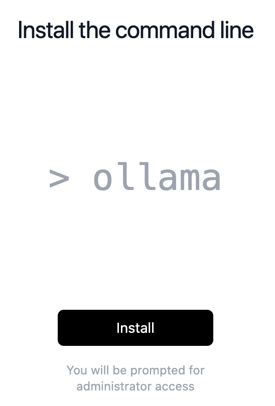 Prompt for installing command line