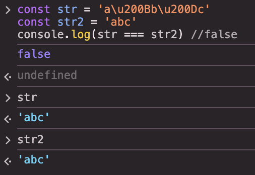 [Javascript] Zero-width char