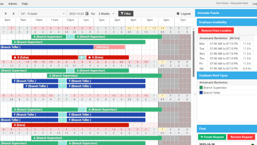 【金融行业案例】借助DHTMLX打造高效银行排班与管理系统