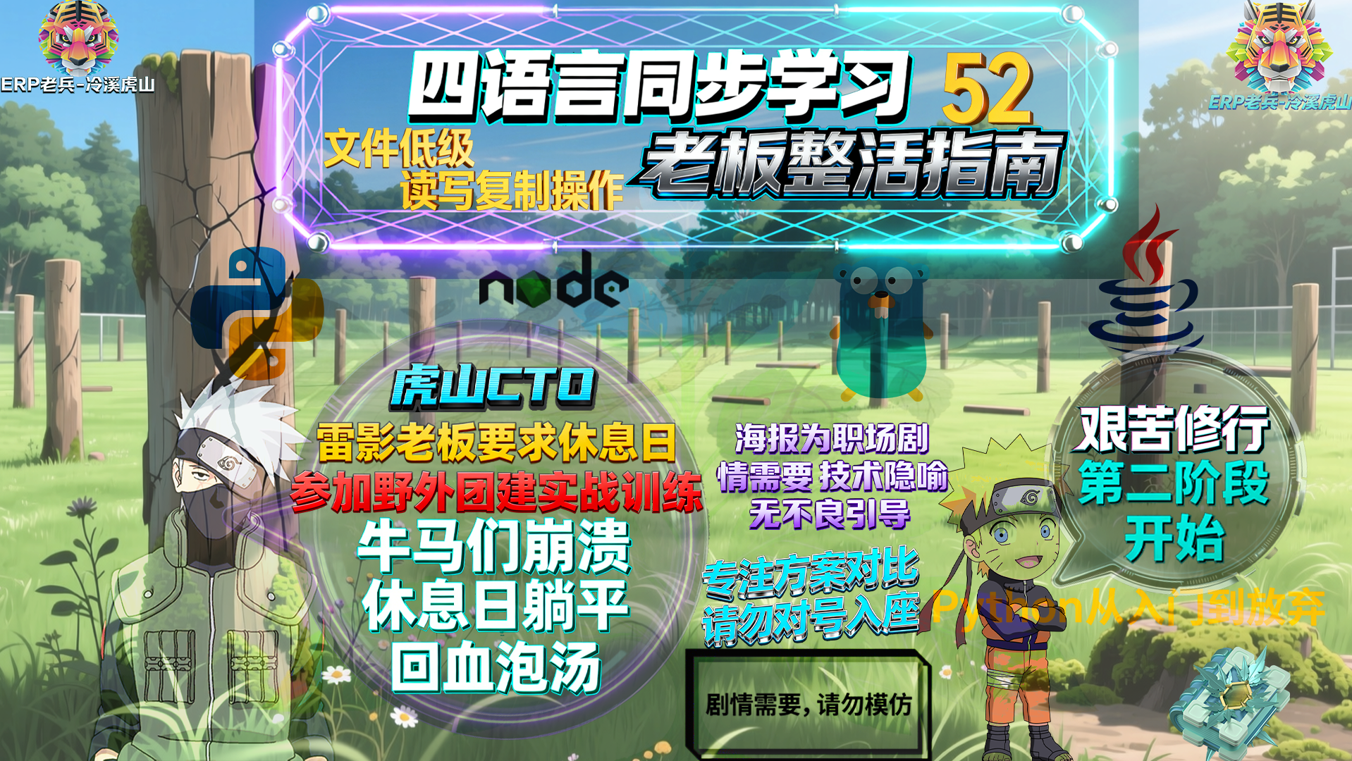 Python/JS/Go/Java同步学习(第五十二篇)四语言“文件低级读写复制操作“对照表: 雷影“老板“要求员工休息日野外实战训练团建风暴（附源码/截图/参数表/避坑指南）