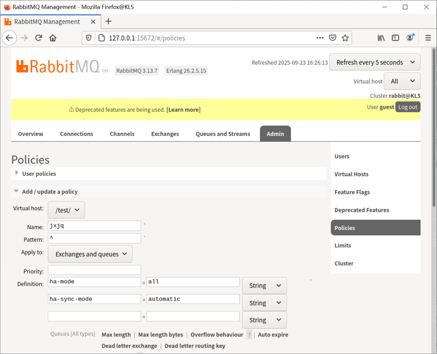 页面方式配置镜像