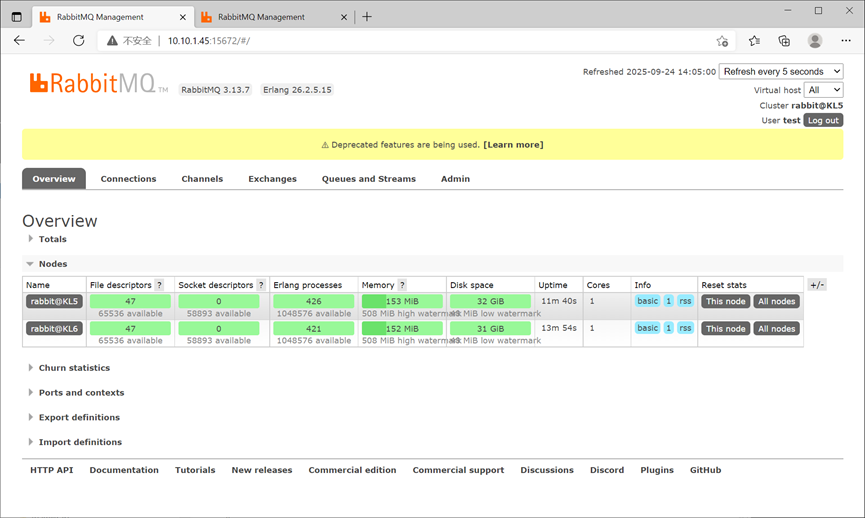 双机正常集群状态