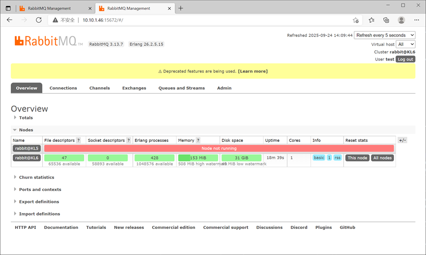 双机故障集群状态