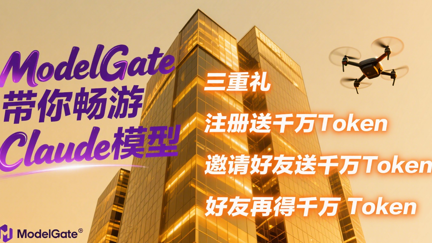 &#127756;【智能协作新时代】三重礼&#183;千万Token，ModelGate助你点亮AI之路