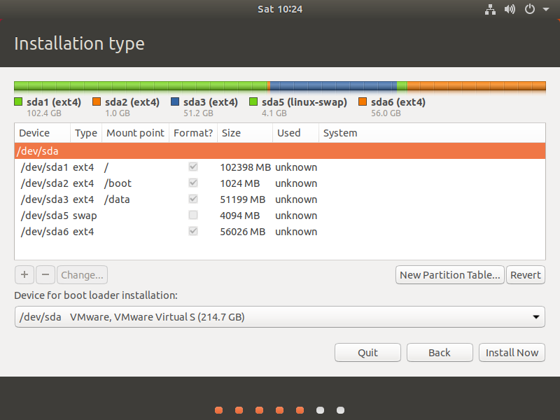 首次安装linux设置的硬盘分区