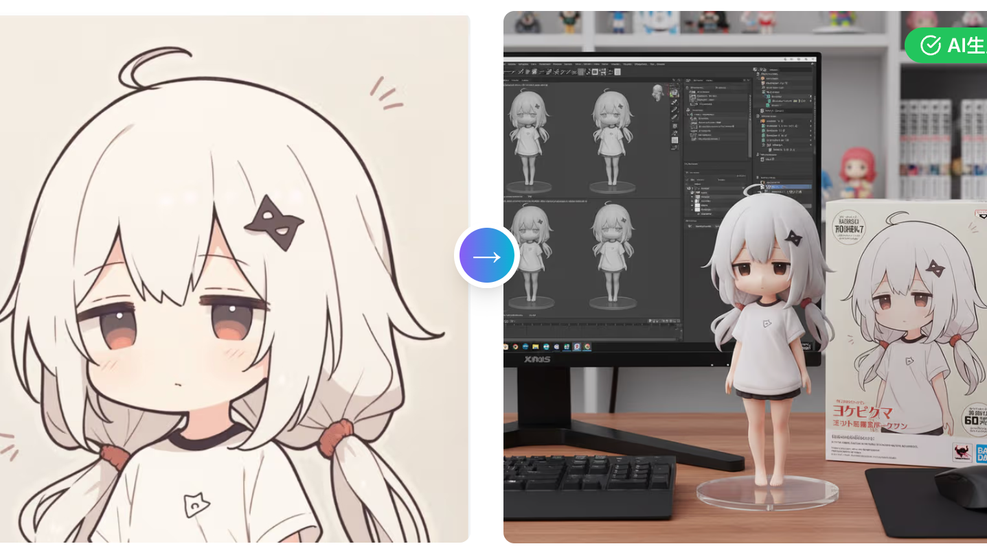 朋友圈刷屏的「AI手辦」原來這么做！免費教程，1分鐘讓你的照片“活”起來！