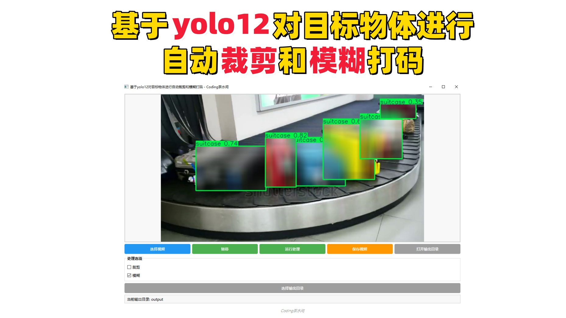 基于yolo12对目标物体进行自动裁剪和模糊打码