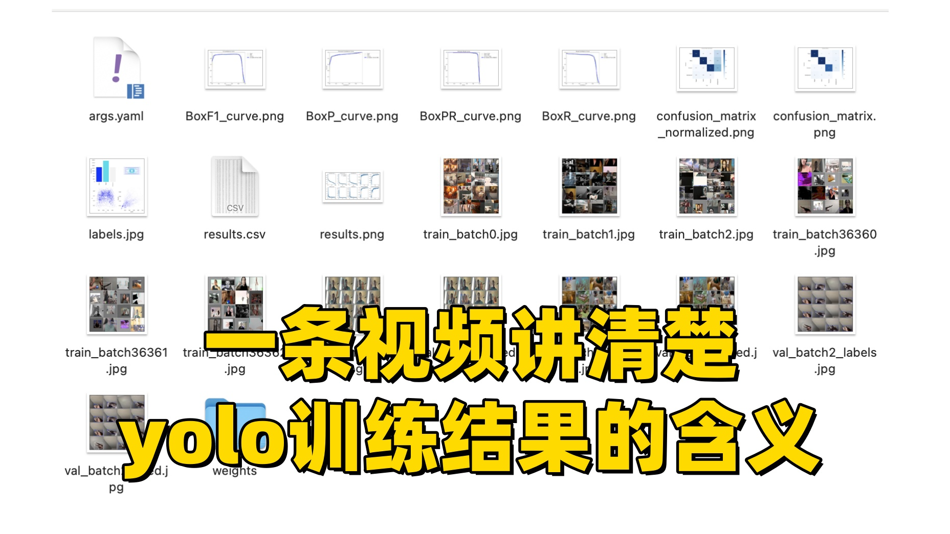 一条视频讲清楚yolo训练结果的含义