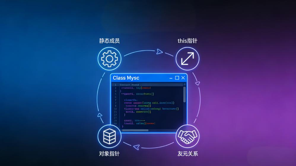 解码类进阶核心——静态成员、this 指针、动态内存与友元机制