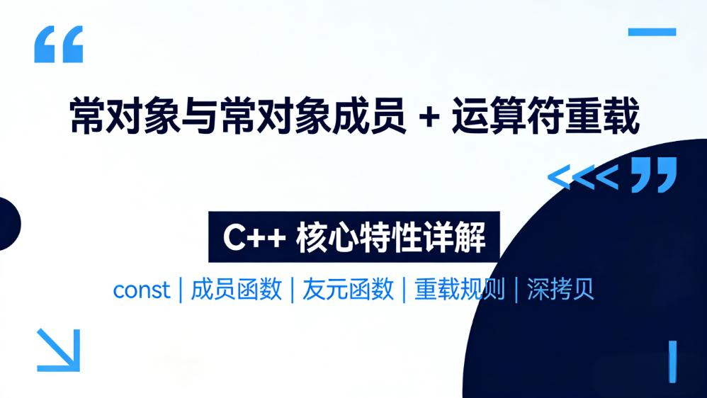 解码常对象与运算符重载