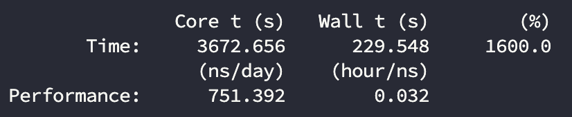 3080-16C-GROMACS测试结果