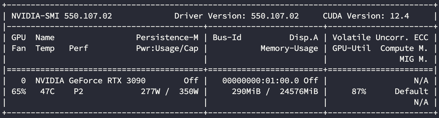 3090-16C-GROMACS显卡使用情况