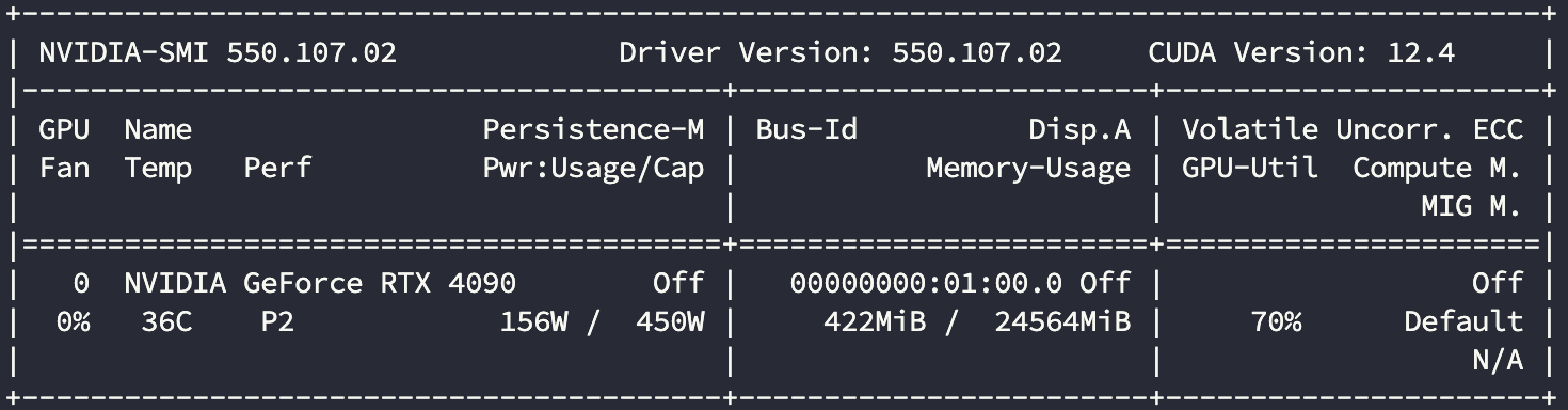 4090-24C-GROMACS显卡使用情况