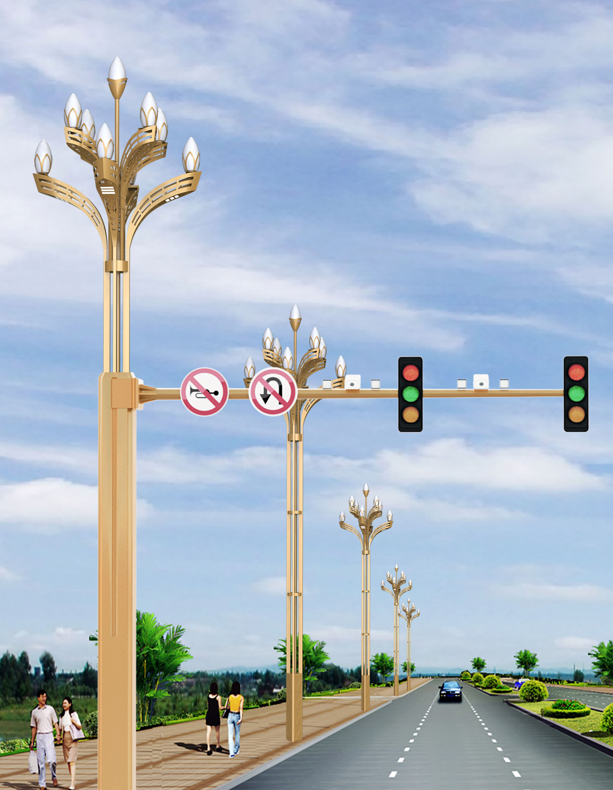 高杆灯生产工艺展示