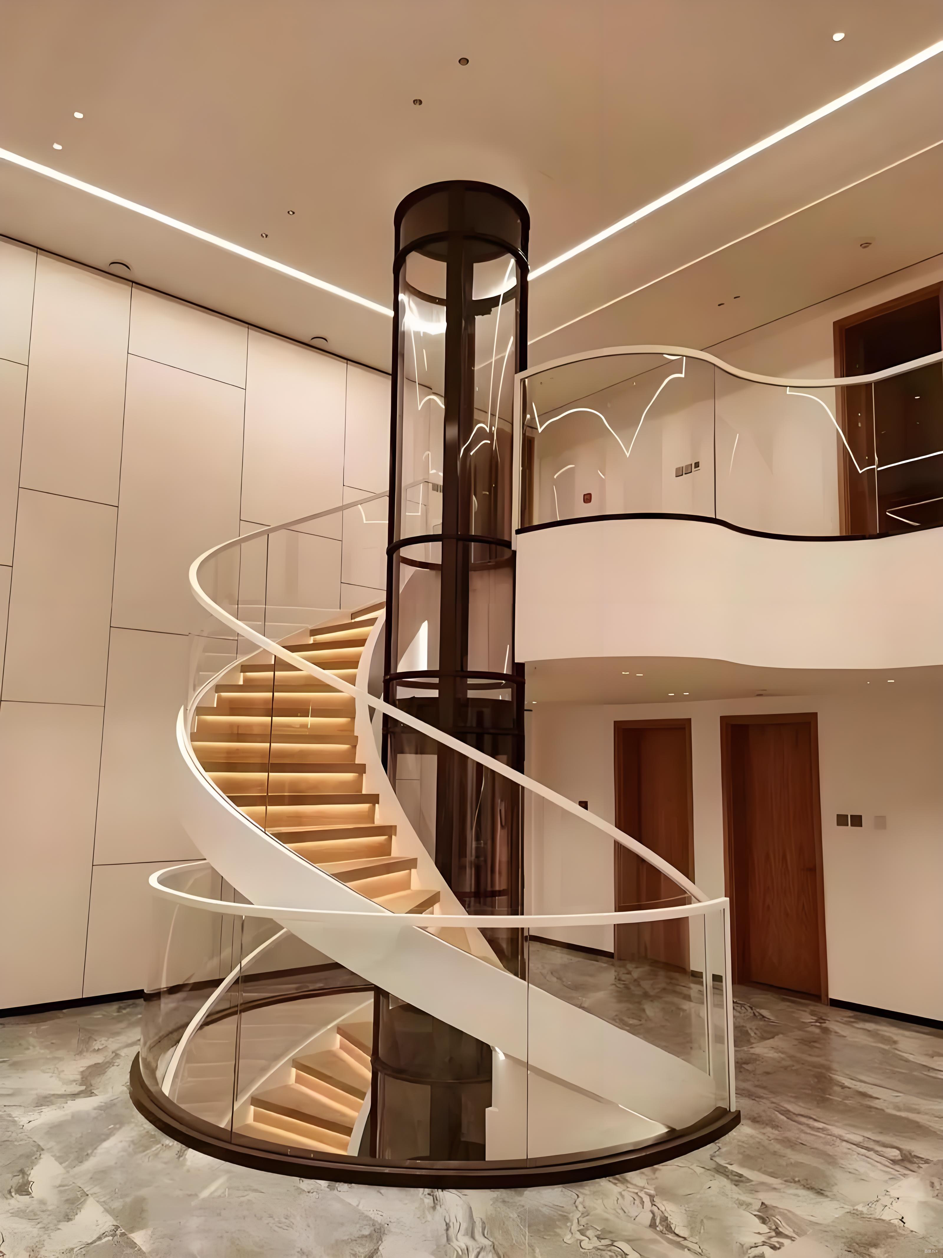 卷板楼梯安装实例