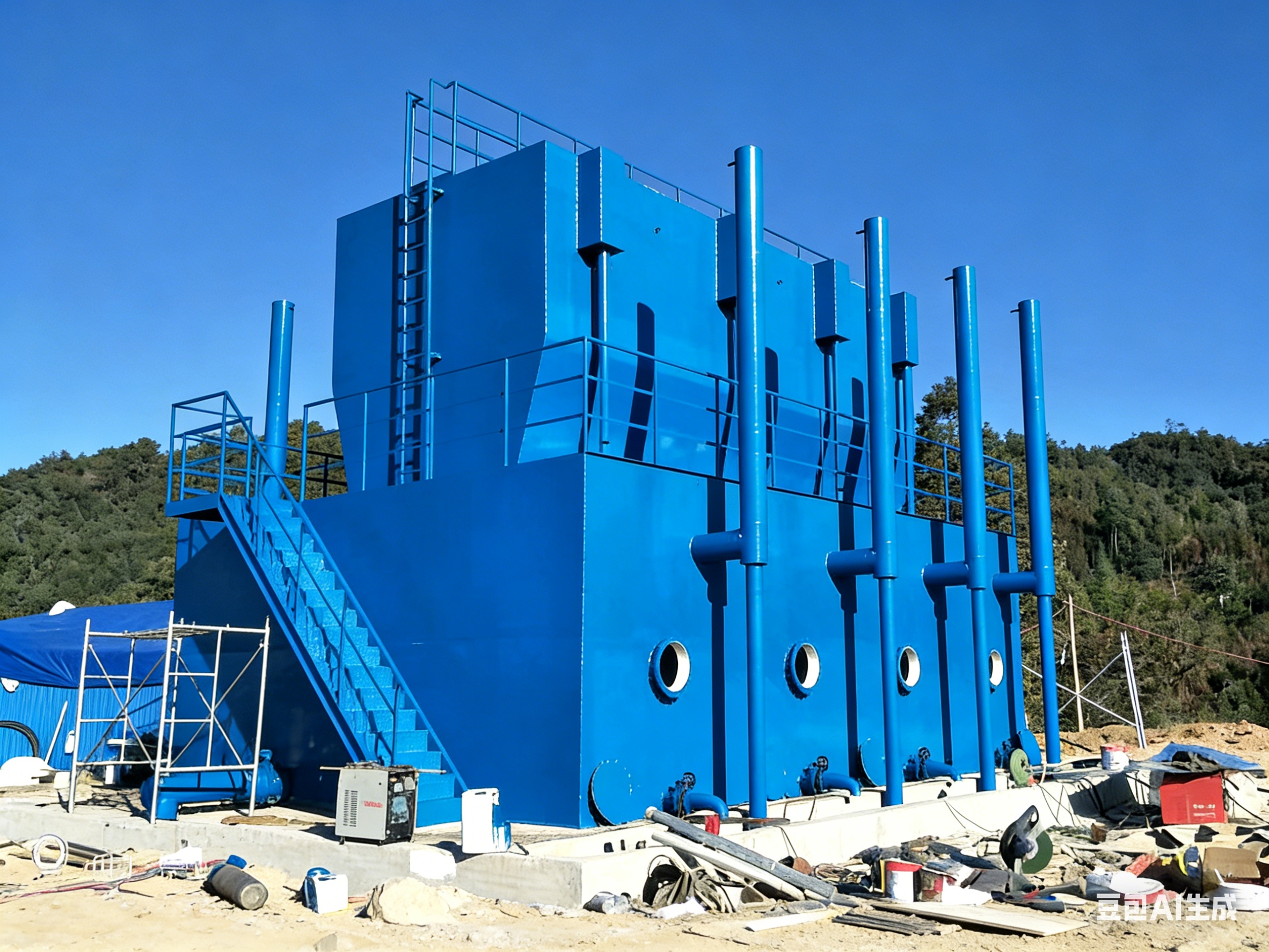 华晨环保一体化净水设备车间实景