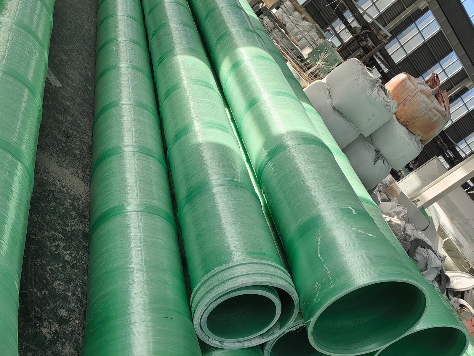 玻璃钢夹砂管道内部结构展示