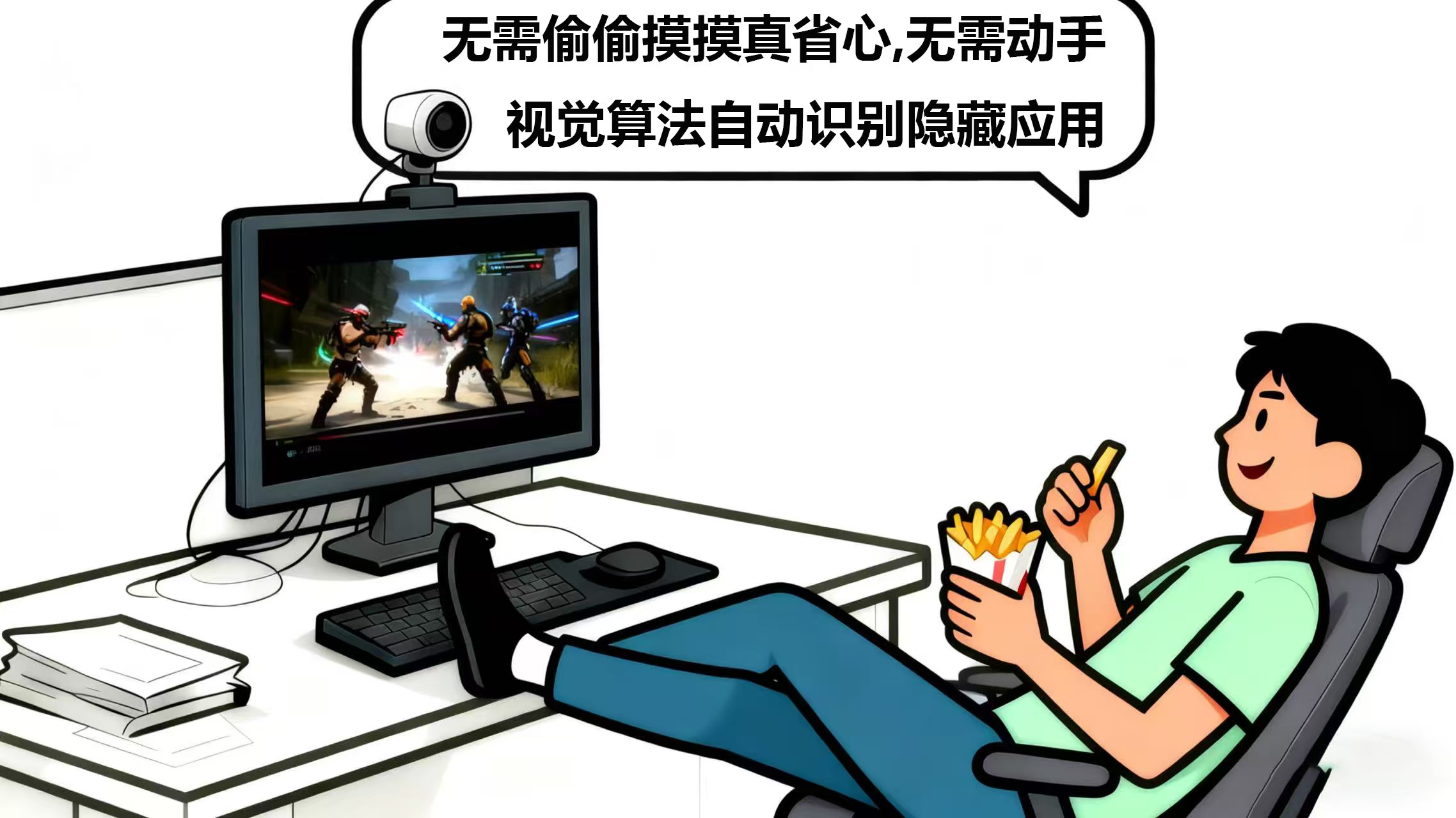 stealth work摸鱼软件效果