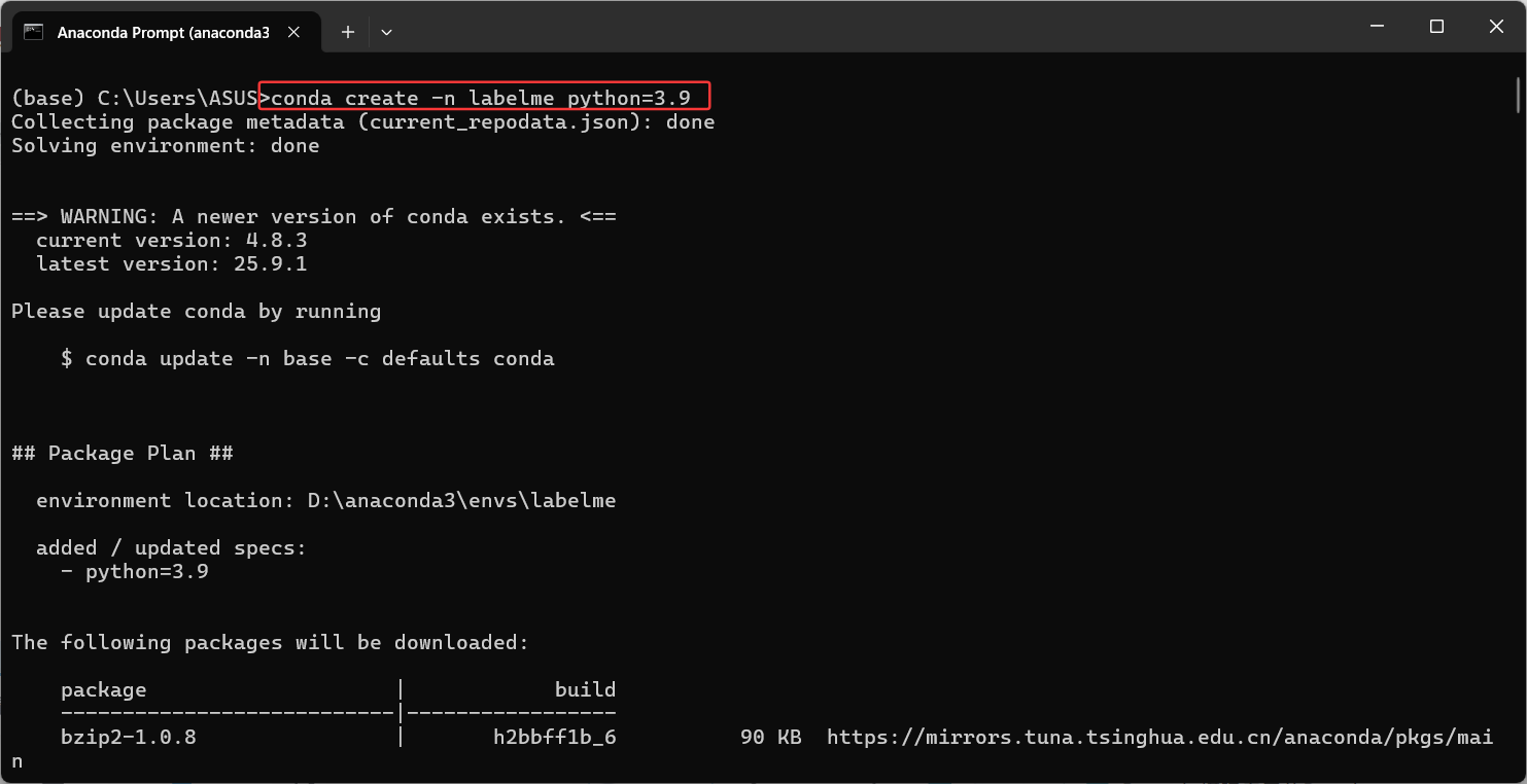 P2_创建 Python 3.9 的虚拟环境