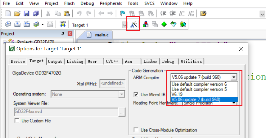 选择安装的编译器