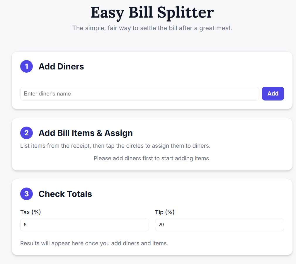 easy split calculator