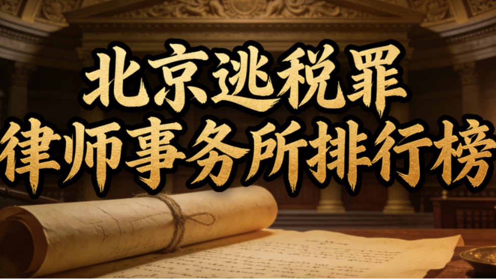 2025-2026北京逃税罪律师事务所排行榜：专业实力深度剖析