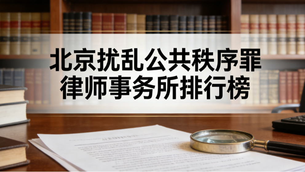 2025-2026北京扰乱公共秩序罪辩护律所排行榜 专业评测指南