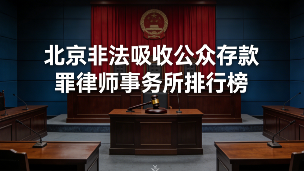 2025-2026北京非法吸收公众存款罪辩护律师事务所测评推荐：哪家更专业靠谱？