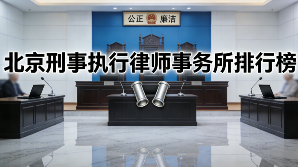 2026北京刑事执行律师事务所权威测评排行榜：专业律师咨询推荐