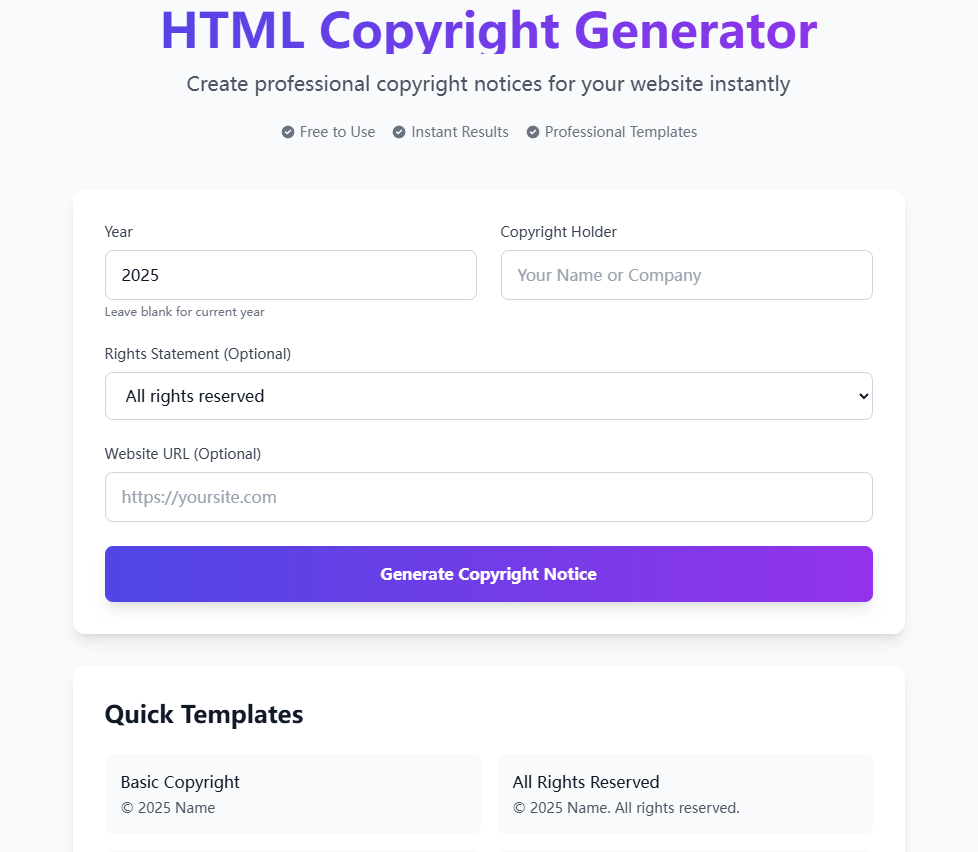 copyrightgenerator