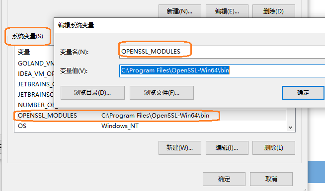 windows安装OpenSSL定义OPENSSL_MODULES