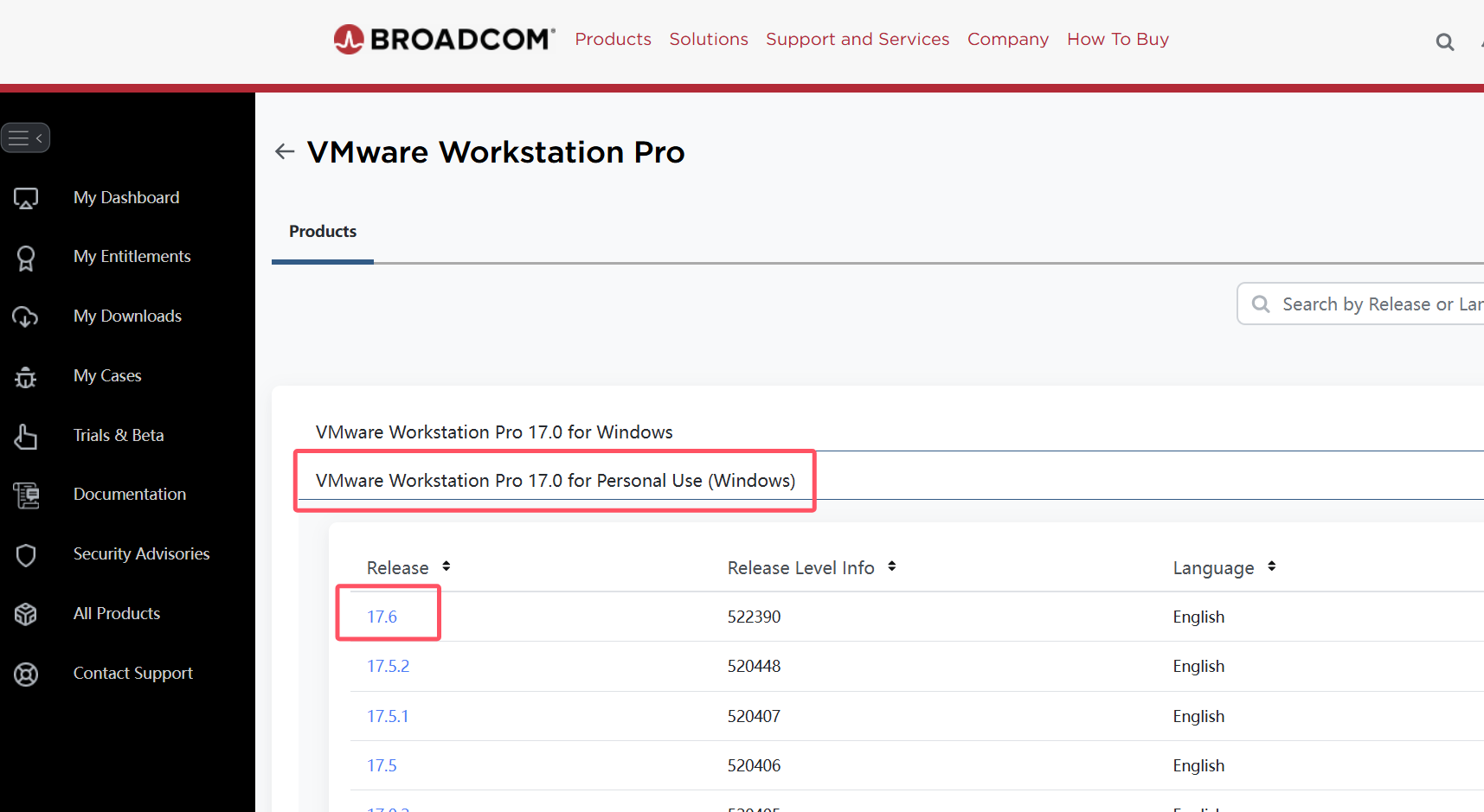 記錄 VMware Workstation 官方下載方式