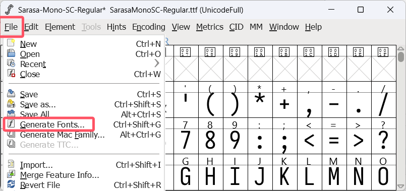 如何檢視字型詳細資訊，修改字型名稱？