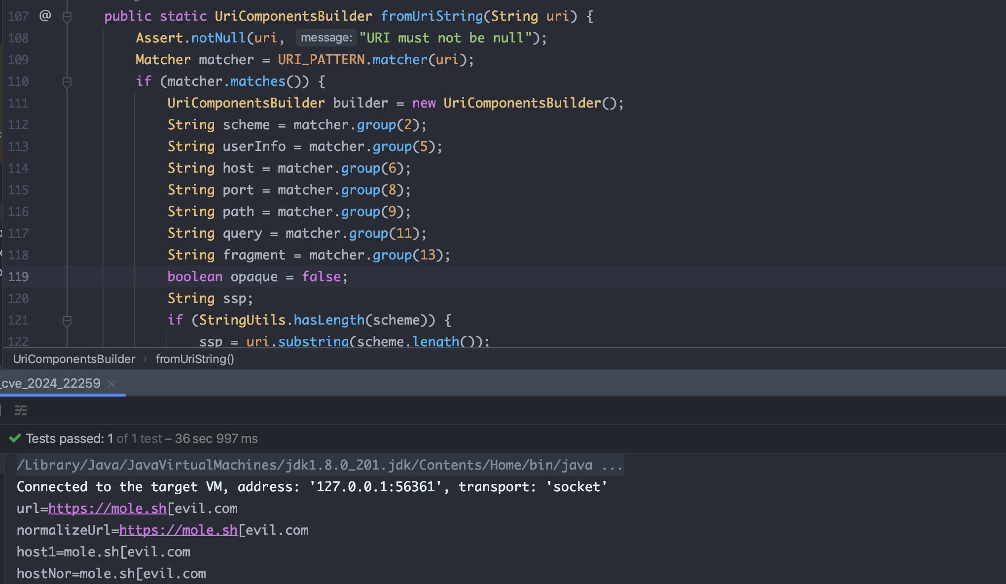 【漏洞分析】CVE-2024-22259: Spring Framework URL Parsing with Host Validation (2nd report)