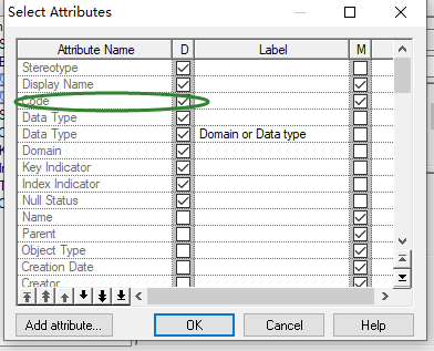 powerdesigner同时显示列的name和code