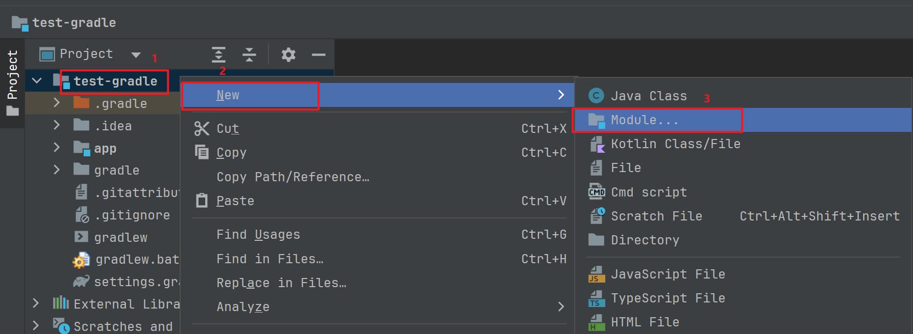 在IDEA中添加Gradle模块1