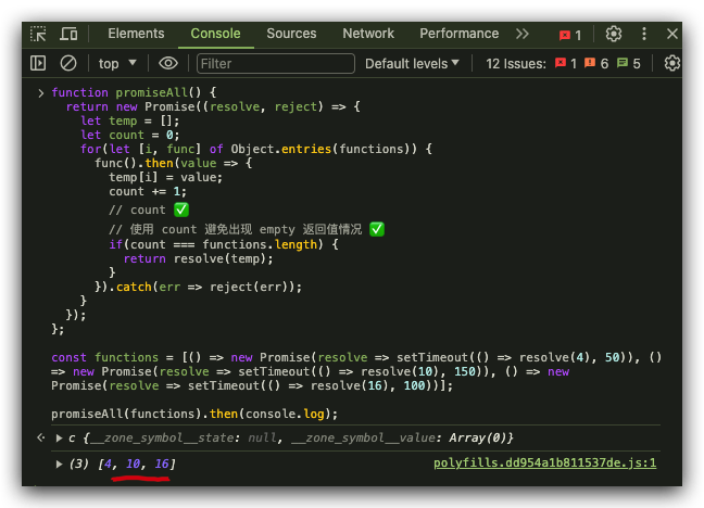 JavaScript execute asynchronous functions in Parallel with count and Promise All In One