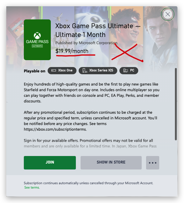 Xbox Game Pass Ultimate one dollar Trial All In One