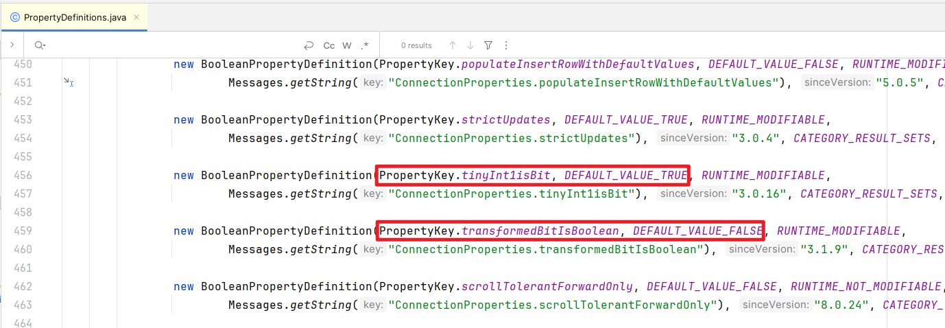 tinyInt1isBit默认值