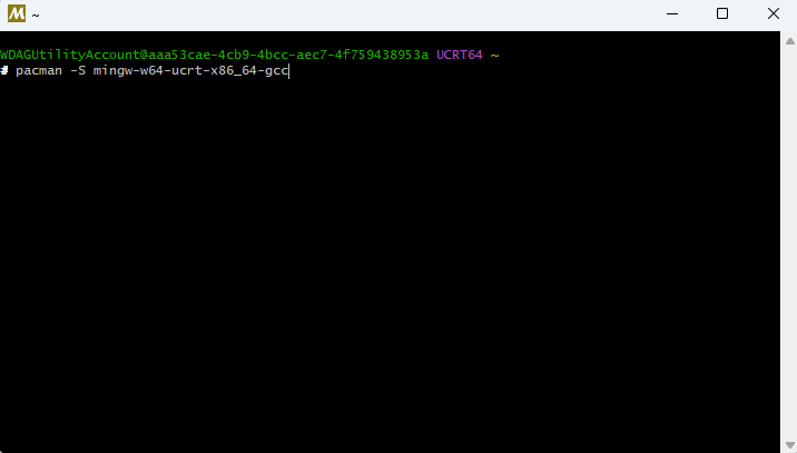 使用pacman安装mingw-w64