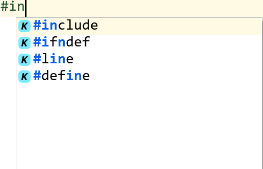 5.自动弹出代码提示功能自动弹出词条