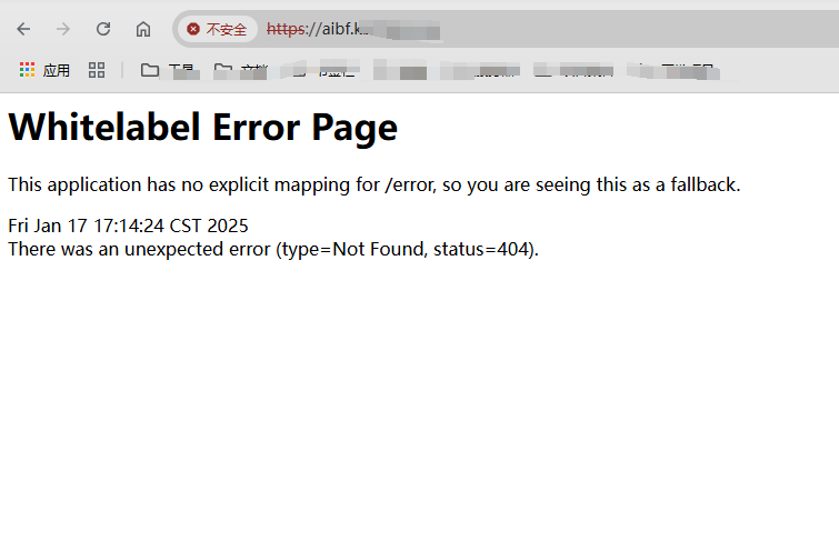 Chrome浏览器访问网址报错：Whitelabel Error Page！