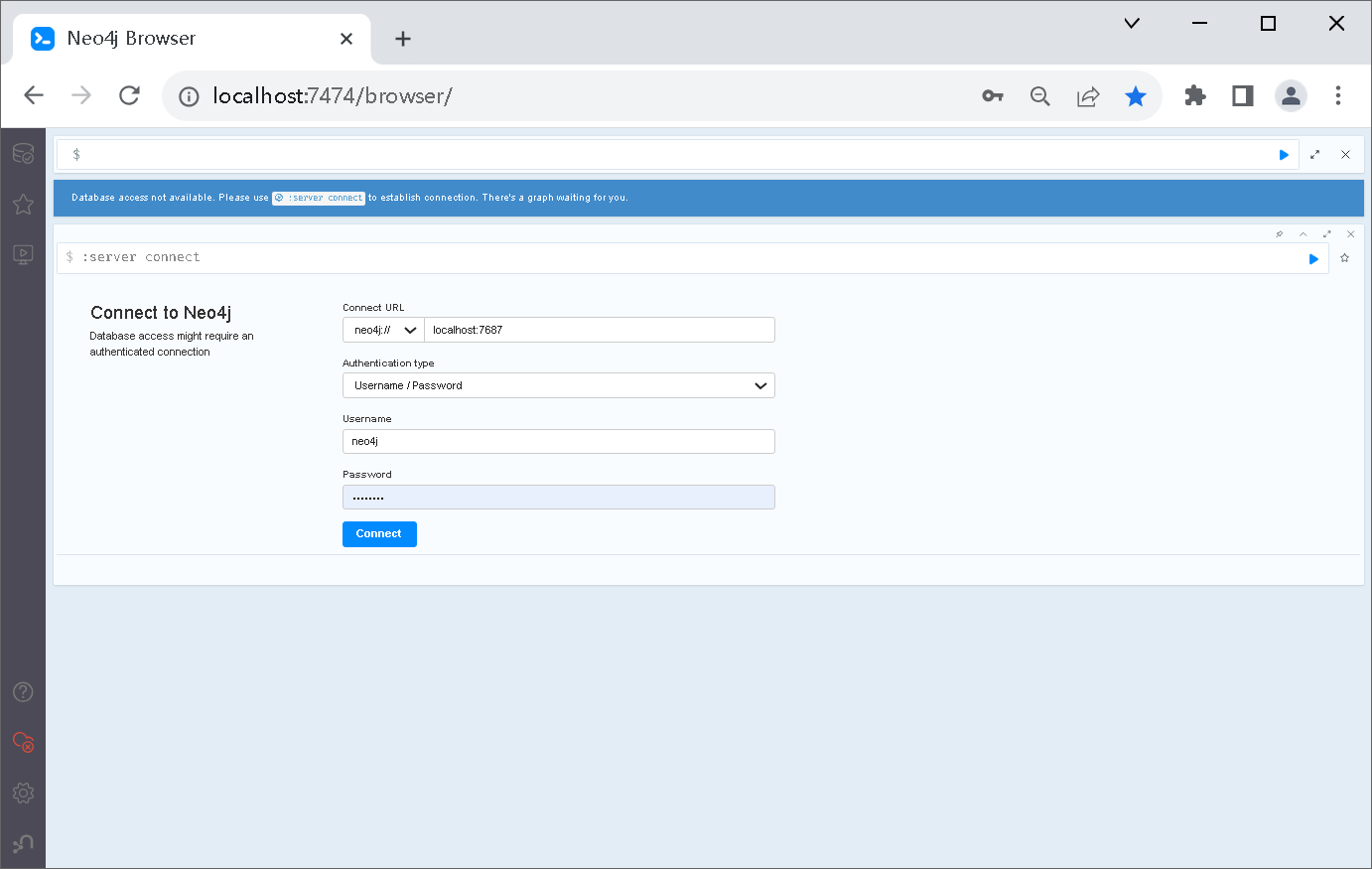 neo4j-community-5.26 登录界面