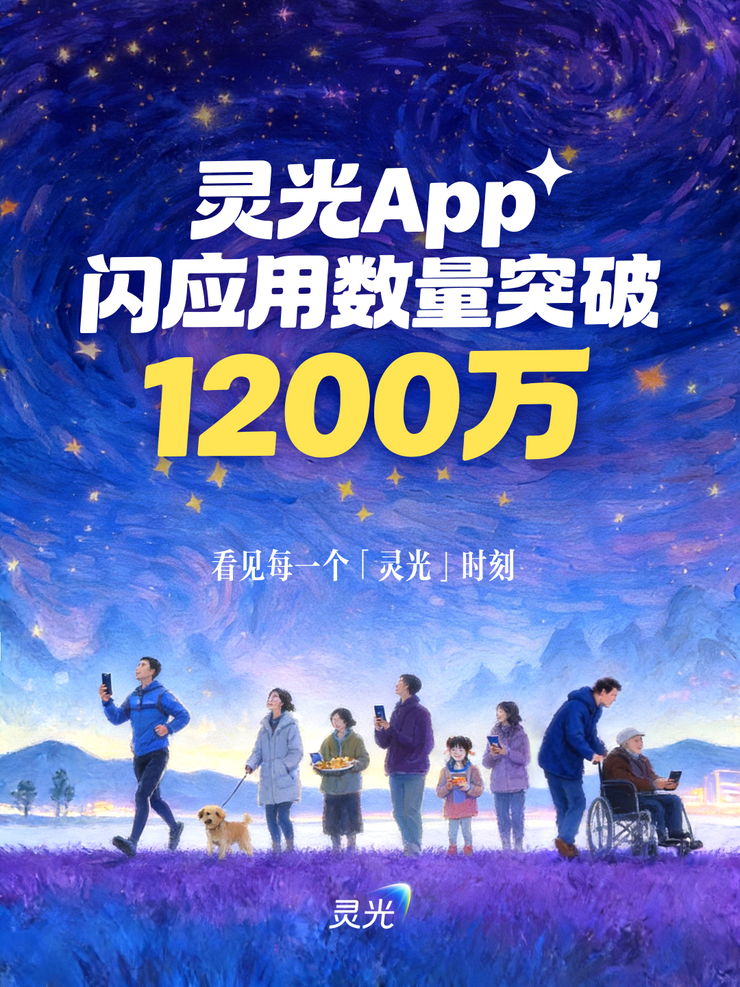 灵光公布最新数据，上线 1 个月用户成功创建 1200 万个闪应用