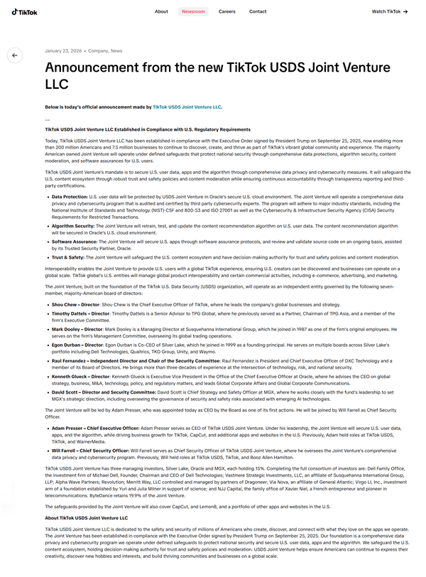 一图看懂 TikTok 美国方案尘埃落定!最大股东宣布知识产权仍归中国