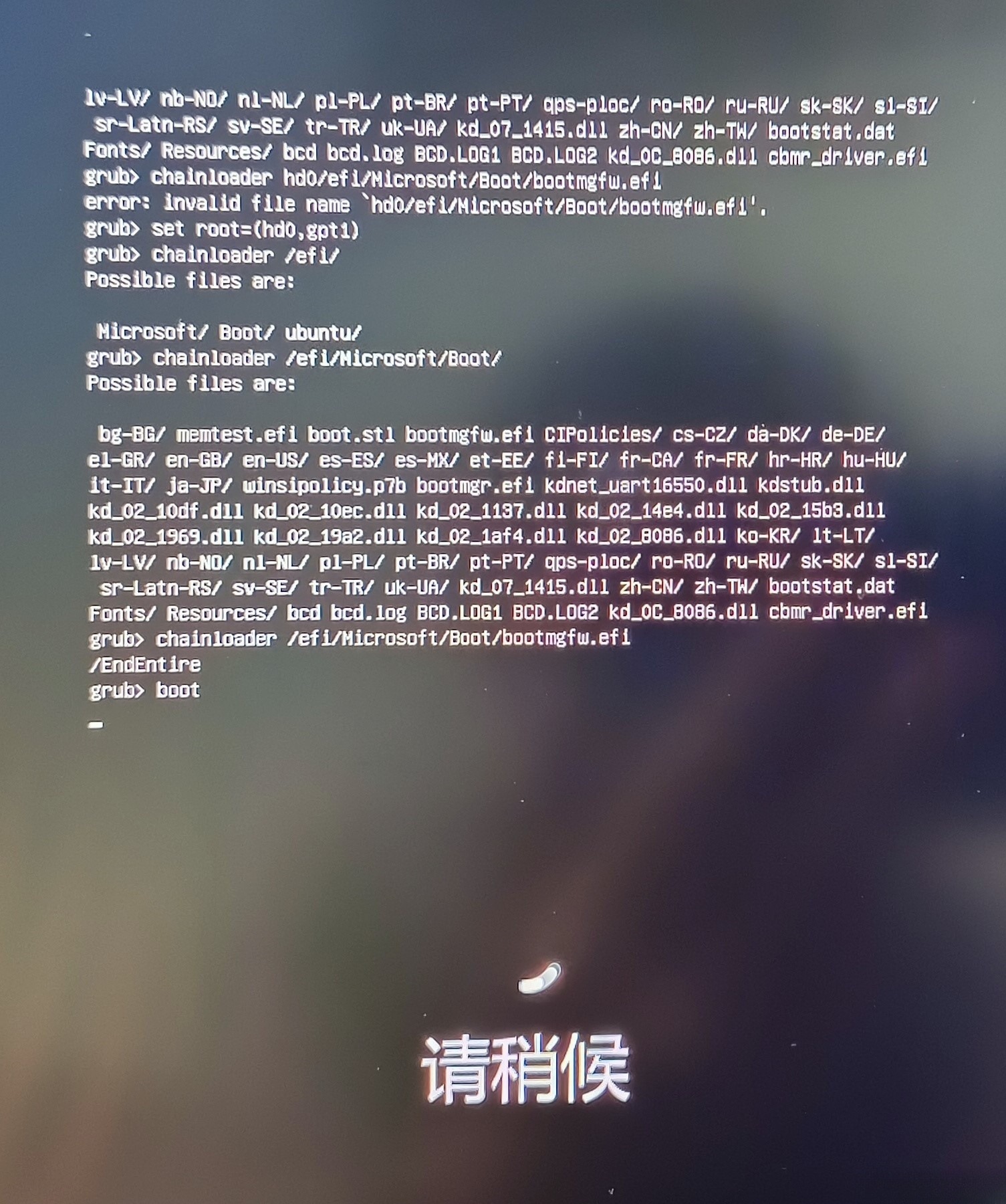 【Linux】grub命令行引导进入windows系统