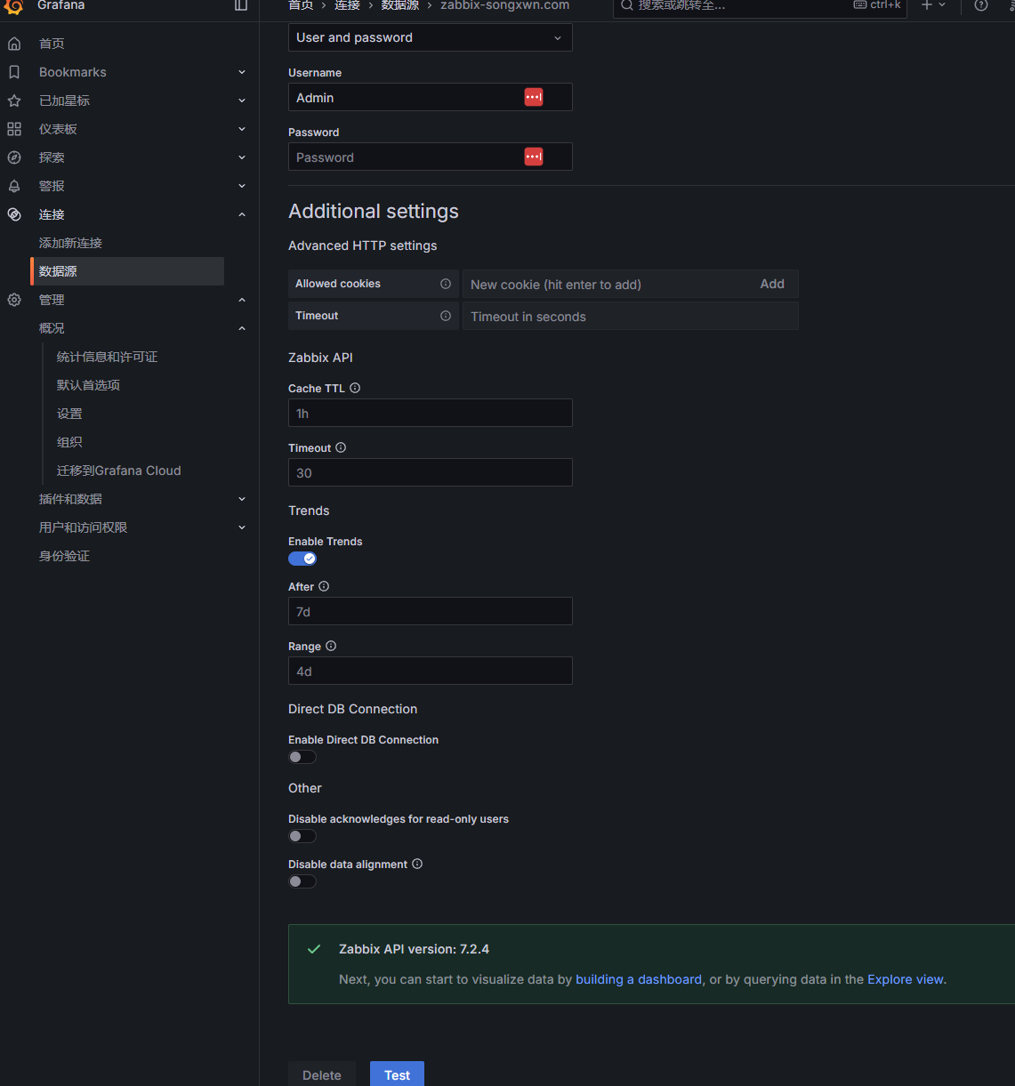 Zabbix 7.2 + Grafana 中文全自动安装ISO镜像