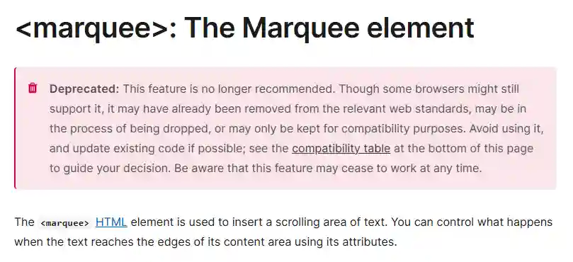The marquee has been removed